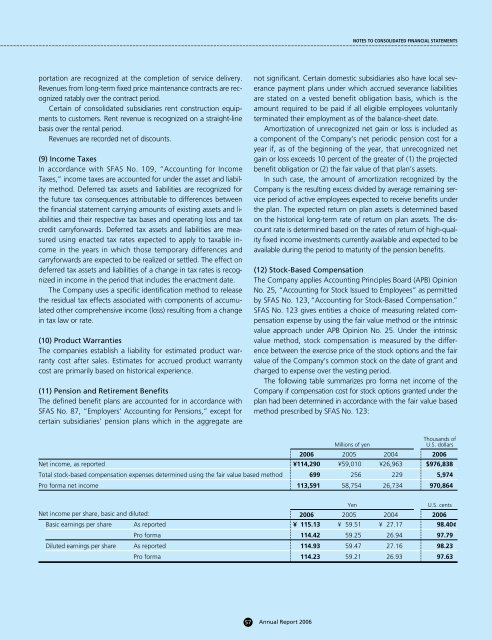 Annual Report 2006 - Komatsu