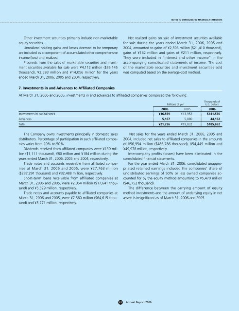 Annual Report 2006 - Komatsu