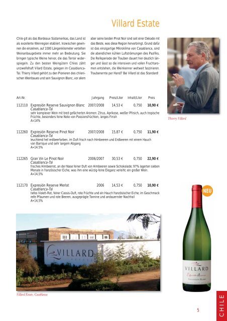 NEU & EXKLUSIV - Chile Wein Contor