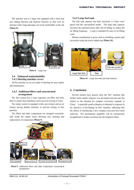 Introduction of Compact Excavator PC56-7 - Komatsu