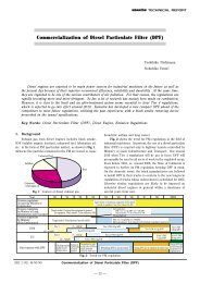 Commercialization of Diesel Particulate Filter (DPF) - Komatsu