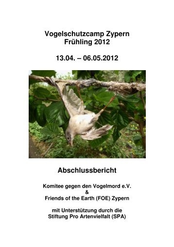 Vogelschutzcamp Zypern Frühling 2012.pdf - Komitee gegen den ...