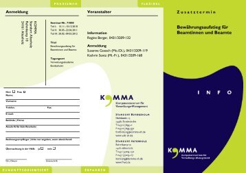 BewÃ¤hrungsaufstieg fÃ¼r Beamtinnen und Beamte - KOMMA