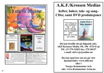 AKFs reklame per mai 2010. - Norges Kommentar Avis