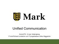 Unified Communication i Marks kommun, KommITS 2009-05-06