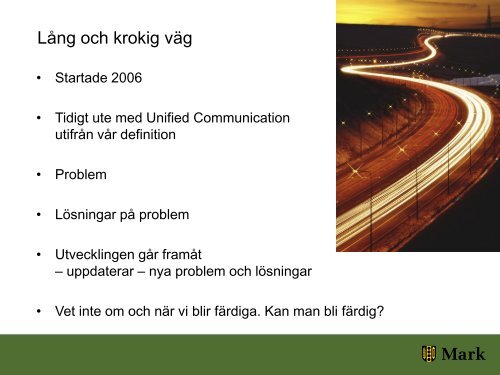 Unified Communication i Marks kommun, KommITS 2009-05-06