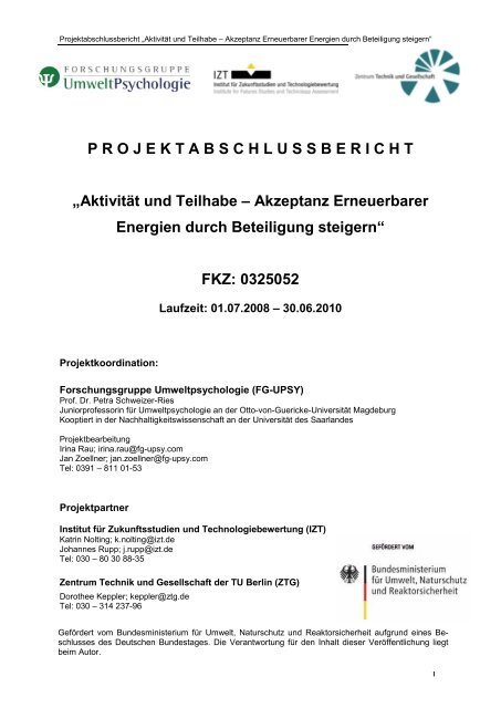 Wissenschaftliche Untersuchungen - Kommunal Erneuerbar