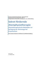 Sekret fördernde Atemphysiotherapie - AG Atemtherapie