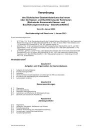 Verordnung - Kommunale Verwaltung - Freistaat Sachsen