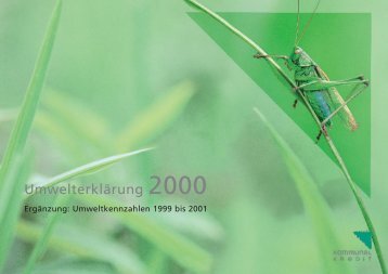 UmwelterklÃ¤rung 2000 - Kommunalkredit Austria AG