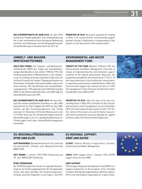 leistungsbericht activity report - Kommunalkredit Austria AG