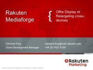 Présentation Rakuten Mediaforge 