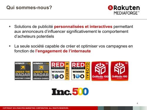 Présentation Rakuten Mediaforge 