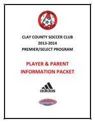 Player / Parent Packages