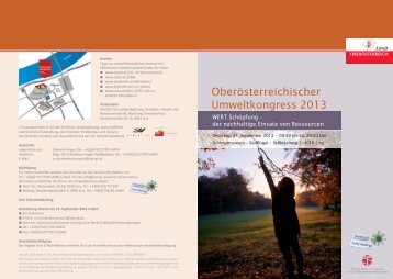 Detailprogramm Oberösterreichischer Umweltkongress 2013 - Land ...