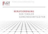 berufsordnung der tiroler gemeindeamtsleiter - Kommunalnet