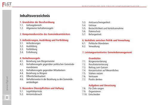 berufsordnung der tiroler gemeindeamtsleiter - Kommunalnet