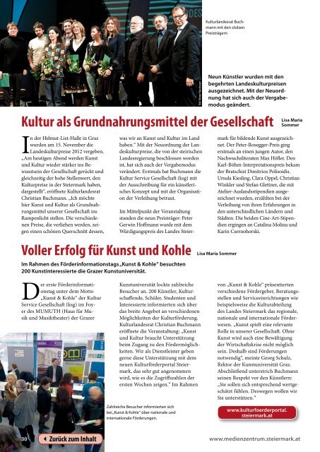 Steiermark Report Dezember 2012 - einseitige Ansicht (fÃ¼r kleinere ...