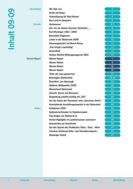 Steiermark Report September 2009 - doppelseitige Ansicht