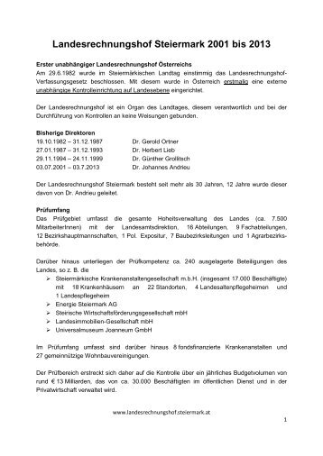 Langfassung der Presseunterlage - Kommunikation Land Steiermark