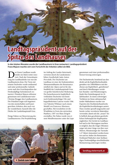 Steiermark Report Oktober 2013 - doppelseitige Ansicht (für größere