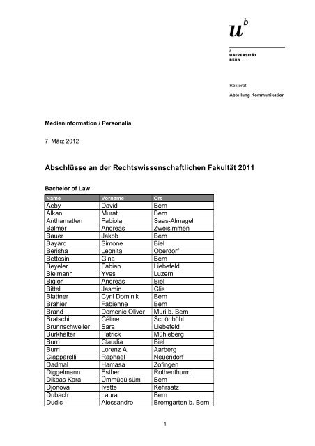 Liste der AbschlÃ¼sse RW-FakultÃ¤t (pdf, 167KB) - Abteilung ...