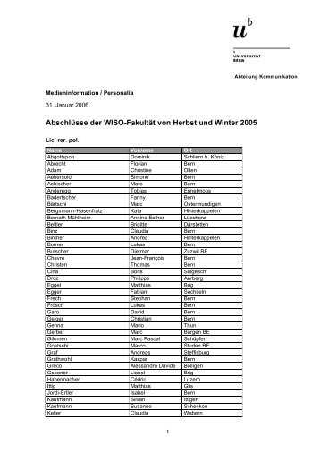 Liste der AbschlÃ¼sse (pdf, 96KB) - Abteilung Kommunikation