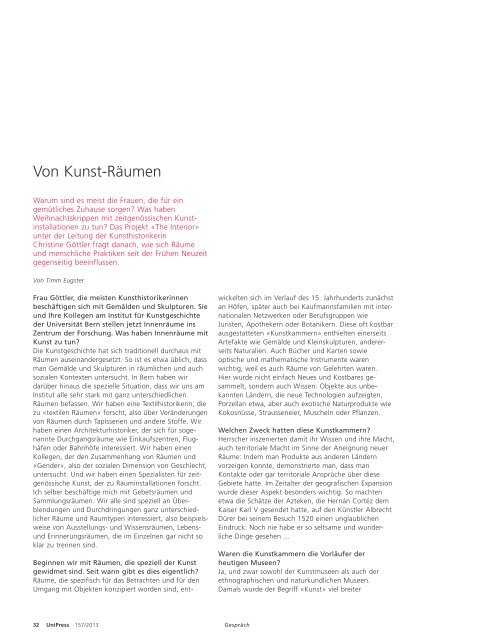 Christine Göttler – Von Kunst-Räumen (pdf, 109KB) - Universität Bern