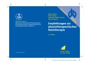 Empfehlungen zur physiotherapeutischen ... - AG Atemtherapie