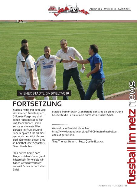 fussball im netz -Ausgabe 2014 März Woche 13/1 Nr.2