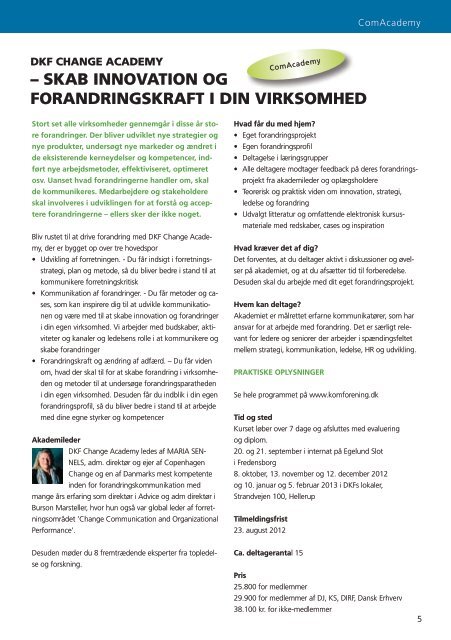 KURSER EFTERÃR/VINTER 2012 - Dansk Kommunikationsforening