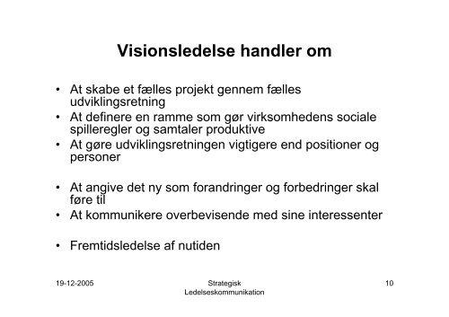 Strategisk Ledelseskommunikation - Dansk Kommunikationsforening