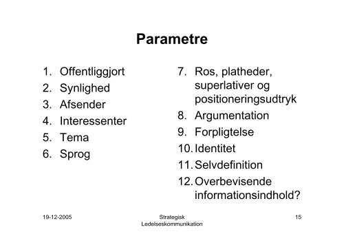 Strategisk Ledelseskommunikation - Dansk Kommunikationsforening