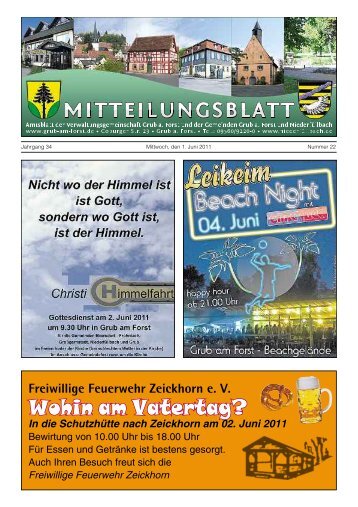 Ausgabe Nr. 22 vom 01.06.2011 - Gemeinde Ahorn