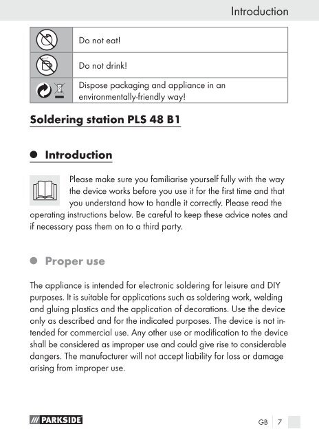 SOLDERING STATION PLS 48 B1 - Kompernass