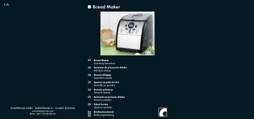 Bread Maker - Kompernass