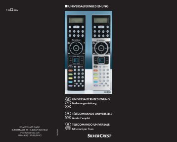 Bedienungsanleitung Universalfernbedienung KH 2157 - Kompernass