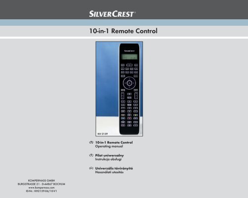 10-in-1 Remote Control - Kompernass