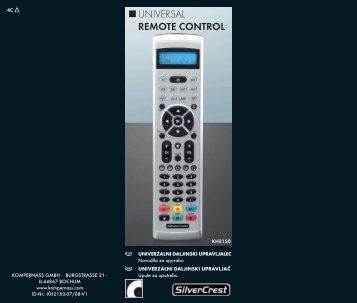 UNIVERSAL REMOTE CONTROL - Kompernass