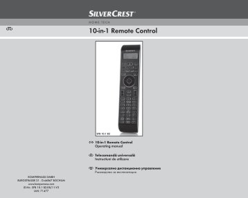 10-in-1 Remote Control - Kompernass