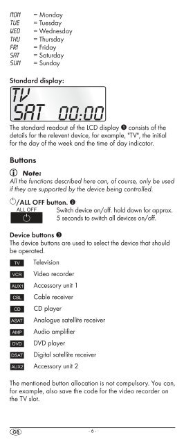 10-in-1 Remote Control - Kompernass