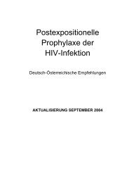 Postexpositionelle Prophylaxe der HIV-Infektion - Kompetenznetz ...
