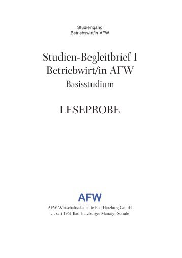 2 Modellunternehmen AFW - AFW Wirtschaftsakademie Bad Harzburg