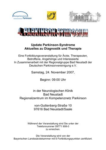 Update Parkinson-Syndrome Aktuelles zu Diagnostik und Therapie ...