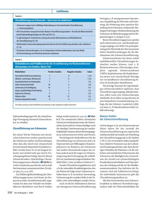 Der Chronische Schmerz - Kompetenznetz Parkinson