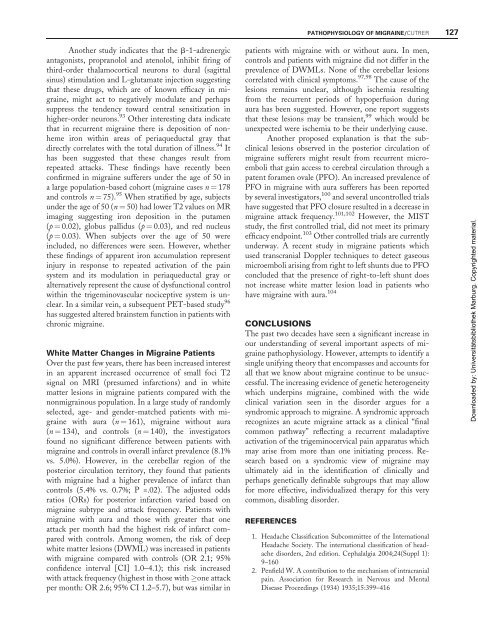 Pathophysiology of Migraine - Kompetenznetz Parkinson