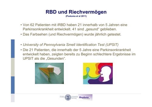 RBD-Studien und Meilensteine - Kompetenznetz Parkinson