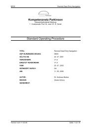 Kompetenznetz Parkinson Standard Operating Procedure