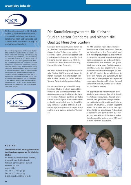 BroschÃ¼re "Kompetenznetze in der Medizin" - BMBF