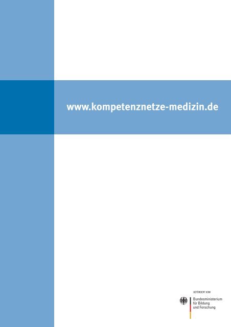 BroschÃ¼re "Kompetenznetze in der Medizin" - BMBF